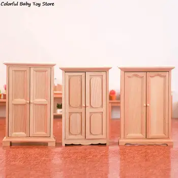 1: 12 Кукольный домик, миниатюрный шкаф, шкафчики, Вертикальный шкаф, шкаф для хранения, Мебель для спальни, Модель, Декор, Игрушка, Детские игрушки, подарок