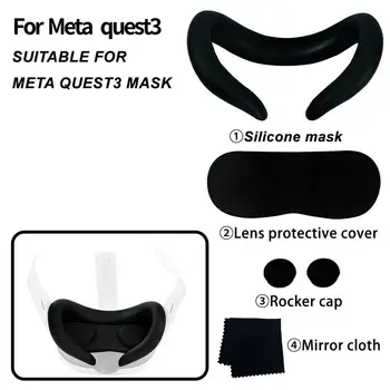 1 комплект для Meta Quest 3, сменная подушка для лица, защитная маска, гарнитура виртуальной реальности, чехол для лица, аксессуары для Meta Quest 3