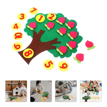 1 комплект игрушек из фруктового дерева, пособия по математике, игрушки для подбора чисел, игрушки для подсчета количества фруктов, набор для игр