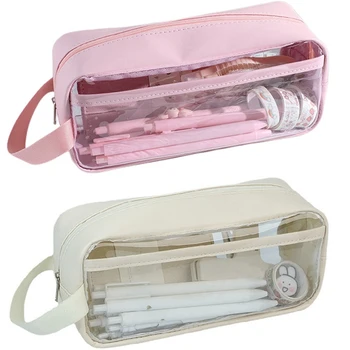1 комплект Японских пеналов для девочек большой емкости, дорогой пенал, белый и розовый