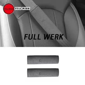 1 Пара замшевых ремней безопасности автомобиля, плечевой чехол, защитная пленка для Subaru Crosstrek, Аксессуар для интерьера