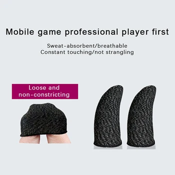 1 пара игровых рукавов для пальцев, дышащие кончики пальцев для игры, защита от пота, чехол для раскладушек для пальцев, чувствительная мобильная сенсорная перчатка