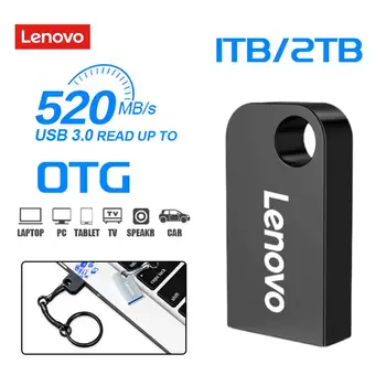 100% Оригинальный Lenovo Ultra USB 3.0 Флэш-диск 256GB 512GB 1TB 2TB Ключевой Флеш-Накопитель USB Flash Drive Для Компьютера/Телефона/ Планшета/Автомобиля