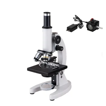 100X-1250X Монокулярный биологический микроскоп со светодиодной подсветкой, подарок на День рождения для детей