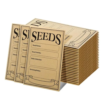 100шт Конверты с семенами 3,1X4,7 дюйма, конверты с семенами, пакеты с семенами из коричневой бумаги, конверты для хранения овощей, простые в использовании