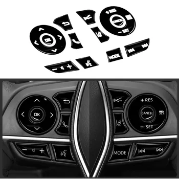 12шт для Toyota Camry 2018-2019 Черная эпоксидная наклейка для отделки крышки кнопки переключения передач