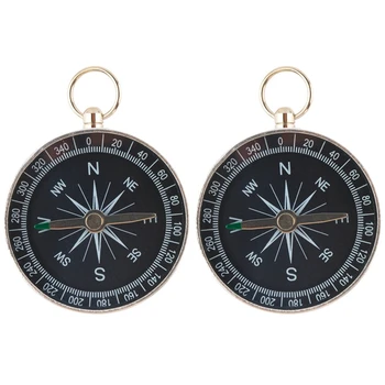 2 портативных компаса-брелка для ключей, компас для выживания в приключенческих походах