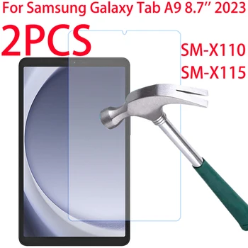 2 ПРЕДМЕТА Закаленное Стекло Для Samsung Galaxy Tab A9 8,7 дюймов 2023 Защитная Пленка Для планшета A9 SM-X110 SM-X115 Защитные Пленки для экрана