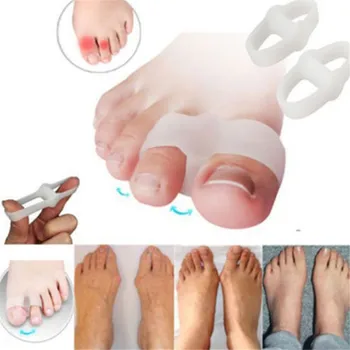 2 шт./пара Гелевая подушка для снятия боли в ногах при вальгусной деформации, Сепараторы для пальцев ног, выравнивающие силиконовые стельки для большого пальца стопы