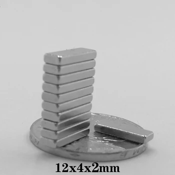 20 ~ 500ШТ мощных магнитов 12x4x2 мм лист 12 мм X 4 мм Блок Постоянного магнита 12x4x2 мм Тонкий Неодимовый Магнит Сильный 12*4*2 мм