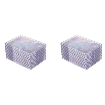 20 Жестких пластиковых карт, прозрачный Карточный кирпич + 4 Подставки для дисплея