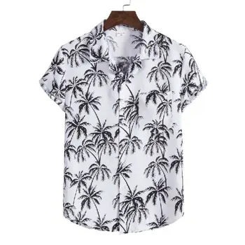 2023 Мужские гавайские рубашки, фирменная блузка, 3D рубашки с принтом Coco, Топы на пуговицах, Уличная одежда для мужчин, летняя одежда 5XL