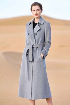 2024 Новое женское Корейское издание средней длины с воротником для костюма, роскошное пальто высокого класса в стиле Хепберн, женское элегантное универсальное шерстяное пальто