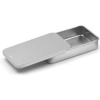 20ШТ Мини-металлическая коробка Контейнеры с вращающейся крышкой Прямоугольная коробка для конфет, ювелирных изделий, таблеток