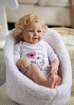 21 Дюйм (ов) LOL Смайлик Реалистичные Куклы Reborn Baby Bebe Живые новорожденные Тканевое тело Виниловые игрушки Подарок для детей Девочка