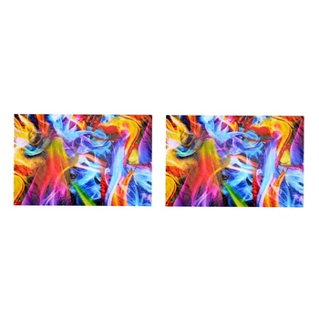 2X Гидрографическая пленка Rainbow Flames Пленка для водоотталкивающей печати Hydro Dip Film 50 см x 100 см