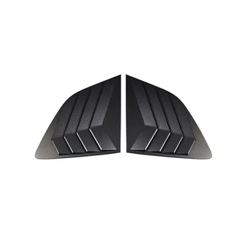 2ШТ Гоночный Стиль Жалюзи Заднего Бокового Окна Вентиляционное Отверстие Совок Шторы Накладка Панели для Honda CRV 2023, ABS Carbon