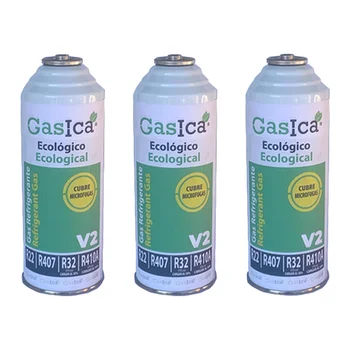 3 бутылки органического газа Gas V2 226Gr заменитель R22, R32, R407C, R410A Замораживание органического
