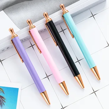 30ШТ точечный пресс многоцветная шариковая ручка офисные письменные принадлежности металлический подарок рекламная шариковая ручка