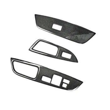 3шт для Hyundai Veloster 2011-2017 Кнопка включения стеклоподъемника из углеродного волокна, Отделка панели, отделка интерьера