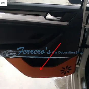 4 шт./лот Автомобильные наклейки из искусственной кожи автомобильные аксессуары защита двери чехол для ног на 2015 2016 2017 Volkswagen VW JETTA 6 MK6