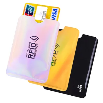 5 Цветов RFID-защита от пиратства, чехлы для банковских карт, Алюминиевая фольга, Защита от размагничивания, Защитный чехол для кредитной идентификационной карты
