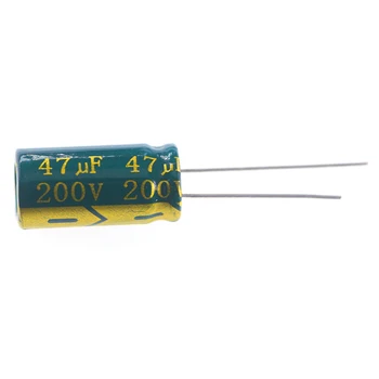 5 шт./лот 47 МКФ 200 В 47 МКФ алюминиевый электролитический конденсатор размер 10 *20 20%