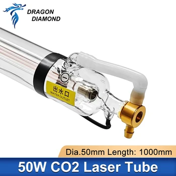 50 Вт Co2 Металлическая Стеклянная Лазерная Трубка Длиной 1000 мм Диаметром 50 мм Стеклянная Лазерная Лампа для CO2 Лазерной Гравировки, Автомата для Резки