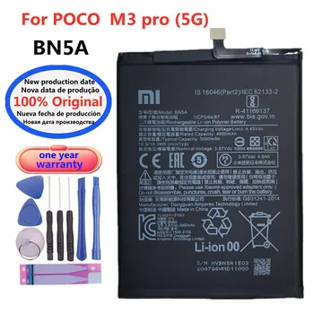 5000 мАч BN5A Xiao mi 100% Оригинальный Аккумулятор Для POCO m3 pro m3 pro Высококачественные Аккумуляторы Bateria В наличии Быстрая Доставка