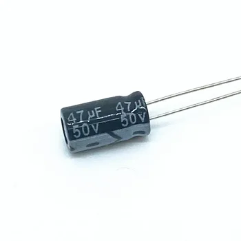 50ШТ Электролитический конденсатор высокого качества 50V47UF 6*12mm 47UF 50V 6 *12