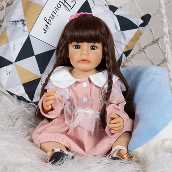 55 см Водонепроницаемая Силиконовая Кукла Reborn Baby Doll Принцесса Сью-Сью Настоящие Куклы для Новорожденных Игрушка для Девочек На День Рождения Рождественский Подарок