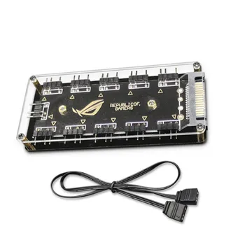 5V 3-Контактный RGB 10 Концентратор-Разветвитель SATA Power 3pin ARGB Адаптер-удлинитель