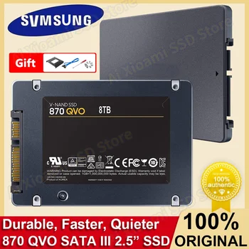 870 QVO SSD 4 ТБ SATA III Внутренний Твердотельный диск Новый 4 ТБ 500 ГБ 1 ТБ 2 ТБ 7560 МБ/с. MLC жесткий диск для ноутбука Ps5 или Настольного компьютера 2,5 дюйма