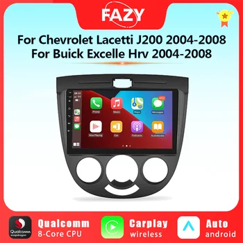 Android 12 Автомагнитола для Chevrolet Lacetti 2004-2008/Buick Excelle HRV 2004-2008 Мультимедийный плеер GPS Auto Carplay 4G WIFI DSP