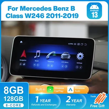 Android 13 Авторадио CarPlay Стерео Для Mercedes Benz B Class W246 2011-2019 Navi GPS DSP 4G LTE WIFI Радио Монитор