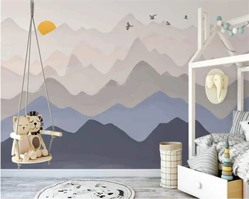 beibehang, выполненный вручную в скандинавском стиле, абстрактный горный интерьер, современный фон детской комнаты, обои papel de parede