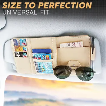 Car Sun Visor Business Card Holder Organizer Storage Box Sunglasses Clip Stowing Organizer 1 Piece Ящик Для Хранения Визитницы