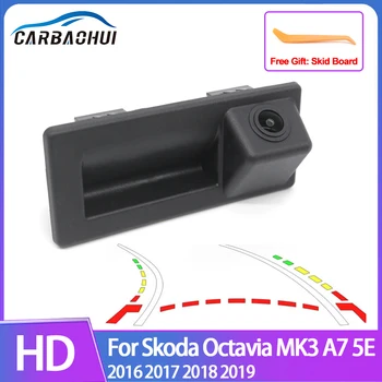 CCD HD Ручка Багажника Автомобиля Камера Заднего Вида для Skoda Octavia MK3 A7 5E 2016 2017 2018 2019 Ночного Видения Резервная камера Ночного Видения