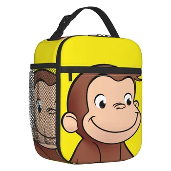 Curious George Детские книги Портативный ланч-бокс для женщин Герметичный коричневый кулер с обезьянкой термоизолированная сумка для ланча школьная