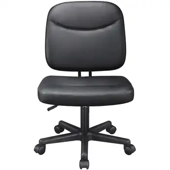 Easyfashion Роскошное, изысканное, модное и элегантное рабочее кресло с регулируемой высотой и поворотным механизмом черного цвета