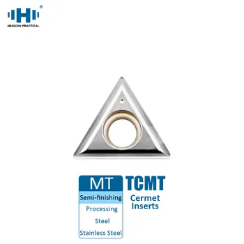 HENGXIN TCMT090202 MT TCMT090204 TCMT110202 TCMT110204 10шт Токарные Твердосплавные Металлокерамические Пластины с ЧПУ Сплав Лезвия для Держателя Токарного Станка