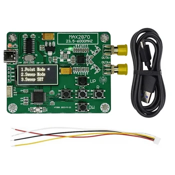 HT008 Источник сигнала MAX2870 STM32 Генератор сигналов 23,5-6000 МГц Источник сигнала Поддерживает точку / режим Простота установки