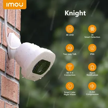 IMOU Knight 4K UHD 8MP Наружная охранная Wifi камера видеонаблюдения для обнаружения людей / транспортных средств / домашних животных на основе искусственного интеллекта