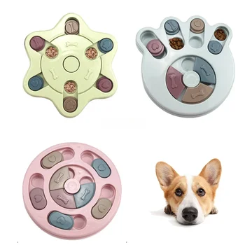 JJTHNCR Игрушки-пазлы для домашних животных, интерактивный диспенсер для корма с медленным подачей, нескользящая миска для собак, принадлежности для дрессировки собак
