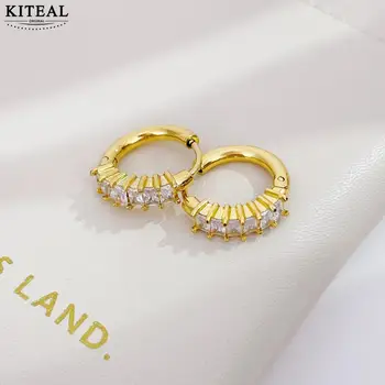 KITEAL 2023 трендовые крупные женские серьги золотого цвета 2020 модные изысканные серьги с цирконом, серьги для женщин класса люкс