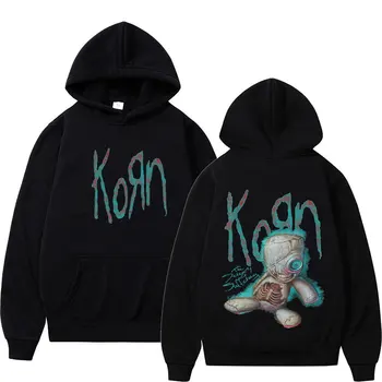Korn Выпускает музыкальный альбом рок-группы, толстовку с капюшоном, мужскую винтажную металлическую толстовку в стиле хип-хоп, мужской пуловер оверсайз с капюшоном, готическую уличную одежду