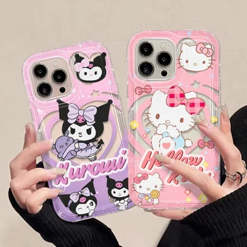 Kuromi Hello Kitty Прозрачный Чехол для Телефона Samsung Galaxy S23 Ultra S22 S21 FE S20 S10 Plus Note 20 10 Pro A34 A54 A33 A53
