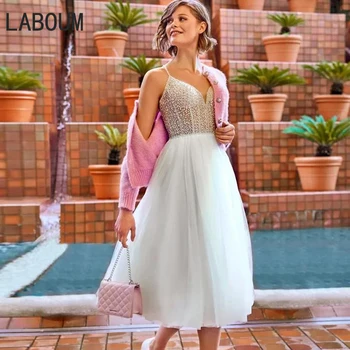LaBoum Элегантное Свадебное платье для невесты 2023, Расшитое бисером, Свадебное платье трапециевидной формы в виде сердечка, Vestidos De Novia