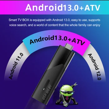 LEMFO Y10 ATV Mini TV Stick Android13 H618 6K HDR + Голосовой ассистент LPDDR4 2GB 16GB Smart TV BOX HDMI2.1 Видео WIFI BT5.0 PK DQ06