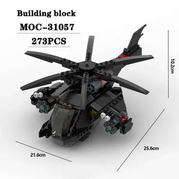 MOC-31057 Блок, классный черный блок для соединения самолетов, модель 273ШТ, обучающие головоломки для взрослых и детей, подарок на день рождения, Рождественская игрушка